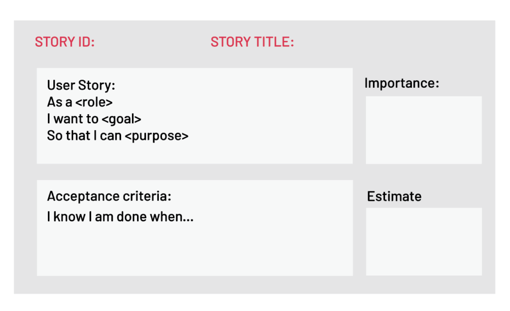 قصة المستخدم Agile scrum User story