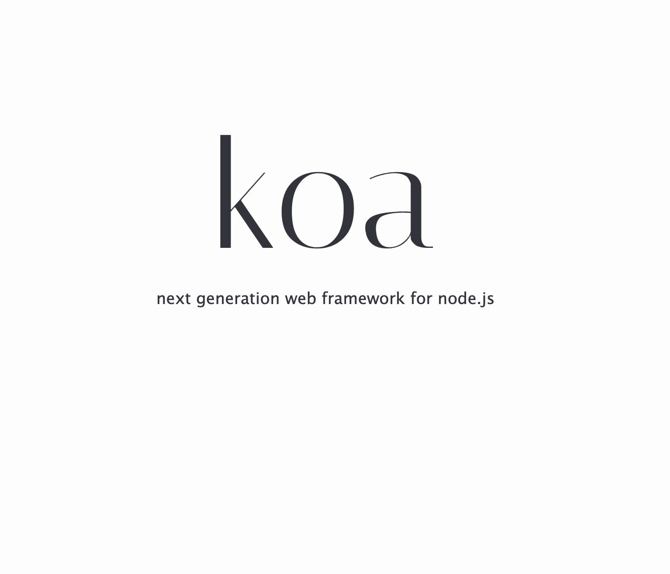 application server using koa