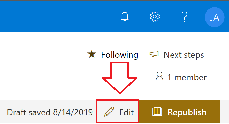 edit sharepoint page