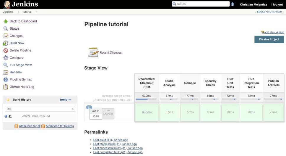 Jenkins Github Stage View